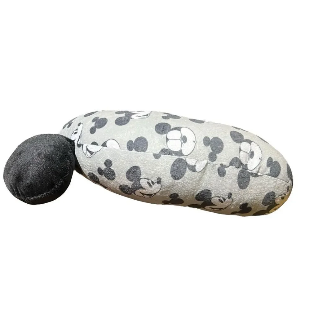 Disney Parks Mickey‎ Mouse Grey Travel Neck Pillow Adult Ears Vacation All Over